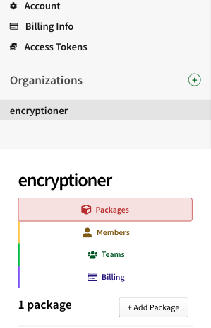 NPM Profile Page